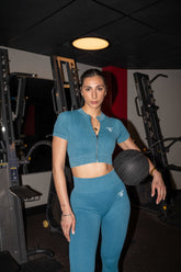 Teal Active Wear Push-up Leggings